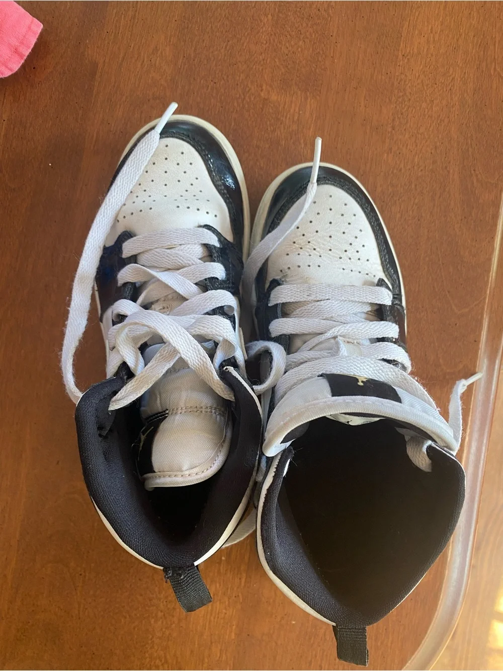 Nike Kids White, Black & Gold High-Top Sneakers